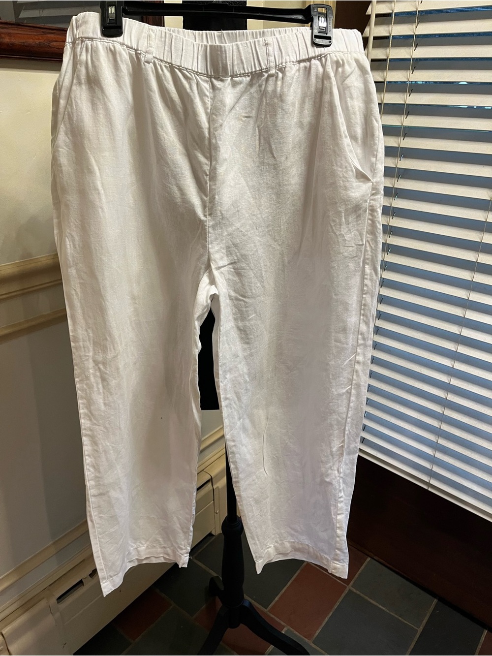 Quince White Wide-Leg Pull-On Pants